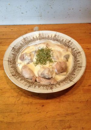 鶏肉とエリンギのクリームソース掛け-レシピのメイン写真