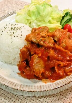 トマト缶でポークチャップ-レシピのメイン写真
