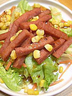 沖縄のポークとレタスのおかず風サラダ-レシピのメイン写真