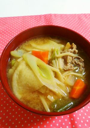 旨い！せんべい汁　～みそ味～-レシピのメイン写真
