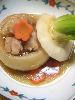 蕪を器に見立てて カブの鶏詰め煮-レシピのメイン写真