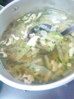 鶏ハムの茹で汁でスープ-レシピのメイン写真