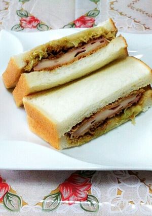 チーズinハムカツサンドウィッチ-レシピのメイン写真
