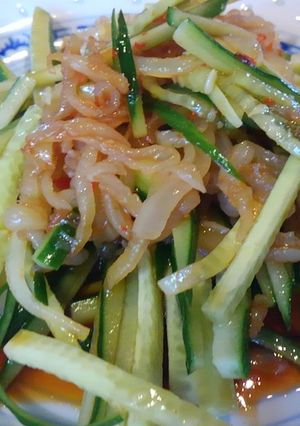 くらげとキュウリの中華風和え物-レシピのメイン写真