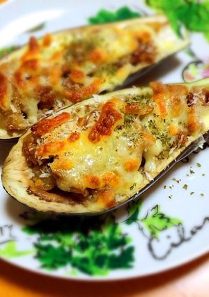 マヨ味噌味のなすボート-レシピのメイン写真