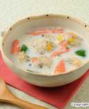 香り箱と豆腐だんごのミルクシチュー