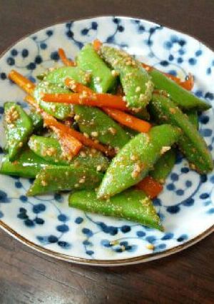 スナップえんどうのごま油炒め-レシピのメイン写真