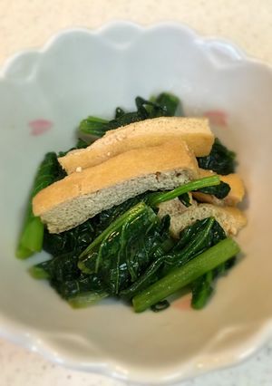 超簡単！京揚げと小松菜の炒め煮♪-レシピのメイン写真