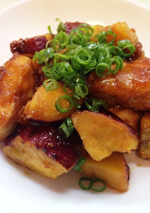 ♪鶏むね肉とさつま芋のカレーな照り焼き♪-レシピのメイン写真