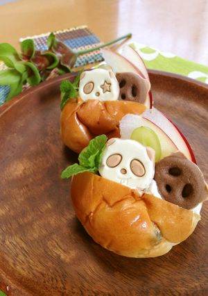 ロールパンでデザートぱんだ☆-レシピのメイン写真