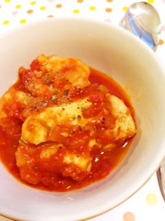 鮪と海老のトマトソース煮込み-レシピのメイン写真