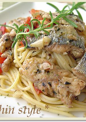 秋刀魚のスパゲティー-レシピのメイン写真