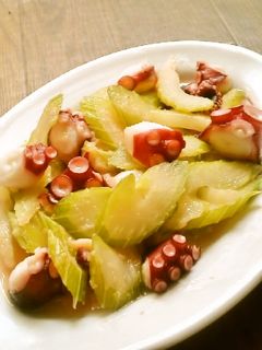 ☺簡単おつまみ♪たことセロリの生姜炒め☺-レシピのメイン写真
