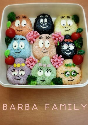 キャラ弁♬バーバパパファミリー（覚書）-レシピのメイン写真