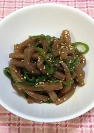 簡単♪糸こんにゃくとピーマンのピリ辛炒め-レシピのメイン写真