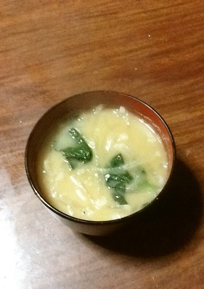 大根とほうれん草のお味噌汁！-レシピのメイン写真