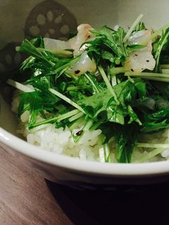 簡単!ご飯進む!水菜と鯛の丼ぶり-レシピのメイン写真