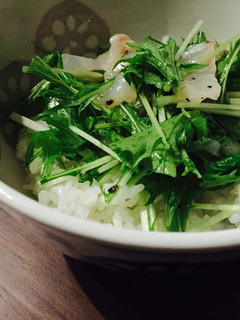 簡単!ご飯進む!水菜と鯛の丼ぶり-レシピのメイン写真