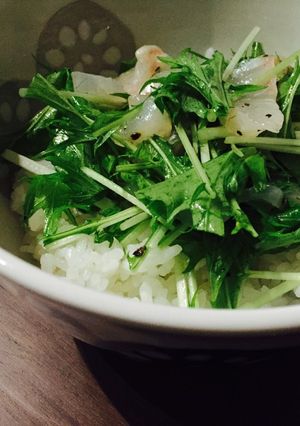 簡単！ご飯進む！水菜と鯛の丼ぶり-レシピのメイン写真