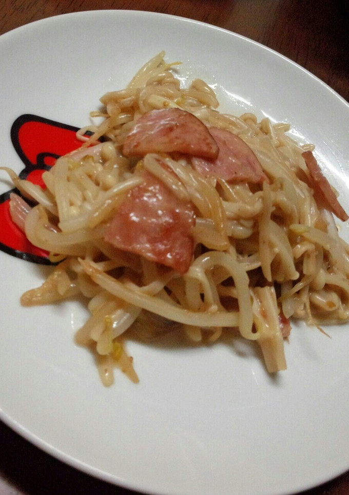 えのきとサラミのクリーミーもやし炒め-レシピのメイン写真