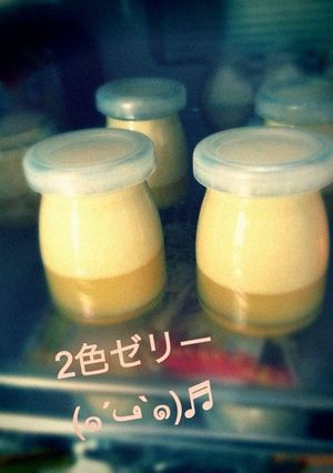 オレンジ２色ゼリー-レシピのメイン写真