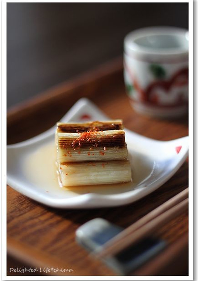 追いがつおつゆで葱の焼き浸し-レシピのメイン写真