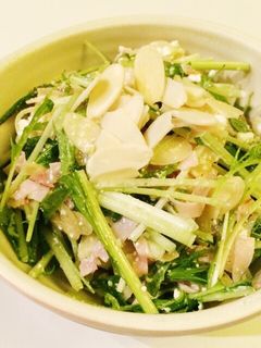 塩レモンでつくる水菜とハムのサラダ-レシピのメイン写真