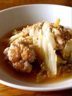 白菜と豚こま団子のみそ煮-レシピのメイン写真