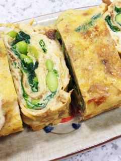 ☆ほうれん草と枝豆の卵焼き☆-レシピのメイン写真