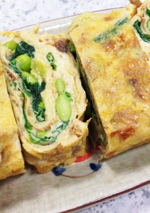 ☆ほうれん草と枝豆の卵焼き☆-レシピのメイン写真