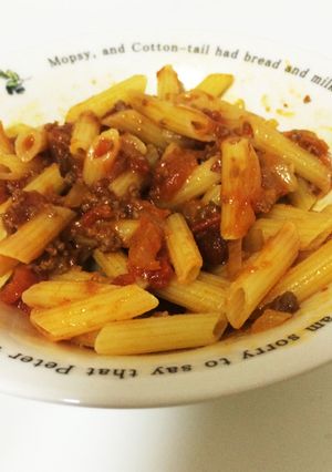 ミートソースパスタ(ペンネ)-レシピのメイン写真
