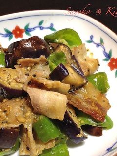 茄子と豚肉の胡麻味噌炒め-レシピのメイン写真