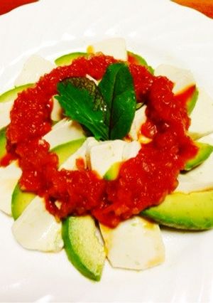 塩豆腐とアボカドのトマトソースがけ-レシピのメイン写真