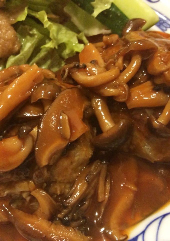 煮込みごぼうバーグ＊きのこソースがけ-レシピのメイン写真