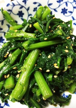 ダシダとごま油だけ！春菊のナムル-レシピのメイン写真