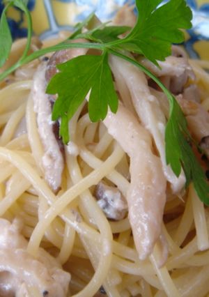 アンチョビのきのこクリームパスタ-レシピのメイン写真