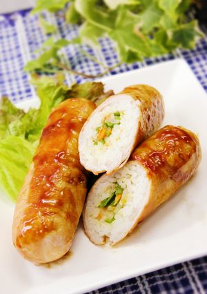 野菜も一緒に肉巻おにぎり-レシピのメイン写真