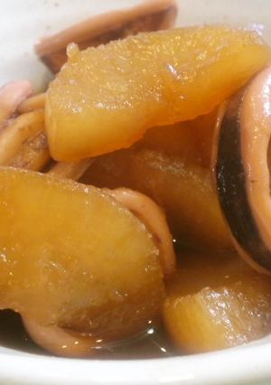 短時間で簡単な柔らかイカと大根煮-レシピのメイン写真
