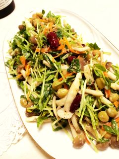 ごま風味 炒めきのこと豆苗のサラダ-レシピのメイン写真