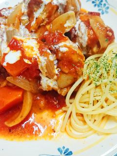 簡単✿鶏手羽元のトマトソース煮込み-レシピのメイン写真