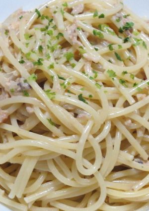 サバの味噌煮缶でサバマヨスパゲッティ♪-レシピのメイン写真