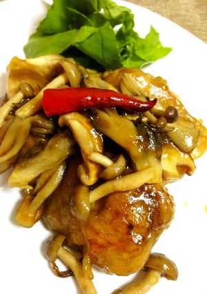 たっぷりキノコと鶏のピリ辛照り焼き-レシピのメイン写真