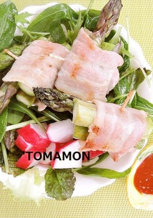 簡単✿とまモンのアスパラベーコンサラダ✿-レシピのメイン写真