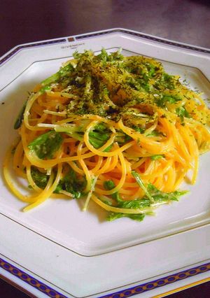 水菜と明太子のクリームパスタ-レシピのメイン写真
