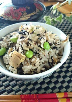 栄養満点☆ジャコひじきご飯(炊き込み)★-レシピのメイン写真