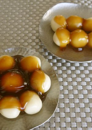 黄金比率のたれで♪　豆腐のみたらし団子☆-レシピのメイン写真