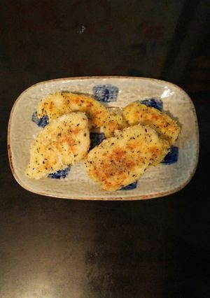 ヘルシー！ササミのバジルパン粉焼き-レシピのメイン写真