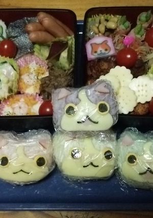 妖怪ウォッチジバニャンの色違いおにぎり-レシピのメイン写真
