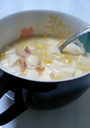 コーンと豆腐のあったかスープ-レシピのメイン写真