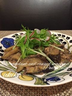 鯖缶と茄子のポン酢炒め-レシピのメイン写真